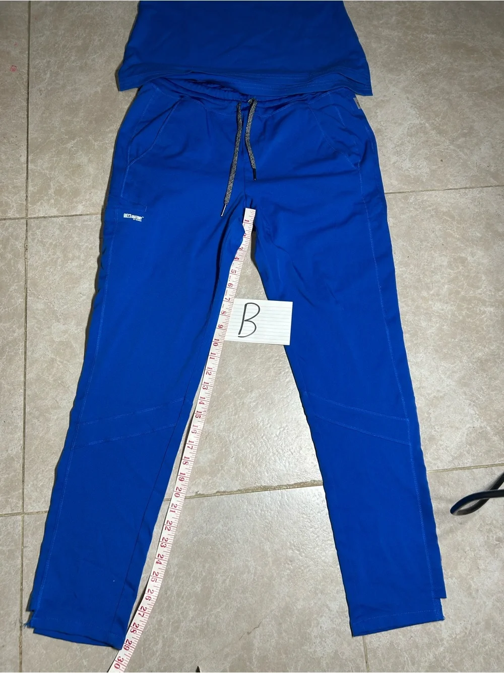 GREY ‘S ANATOMY TOP Size XSRoyal Blue Medical Scrub Set - Top & Drawstring Pants